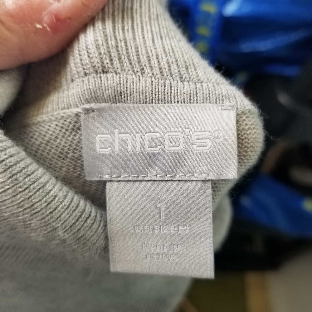 Chicos heathered gray turtleneck sweater - Picture 4 of 7